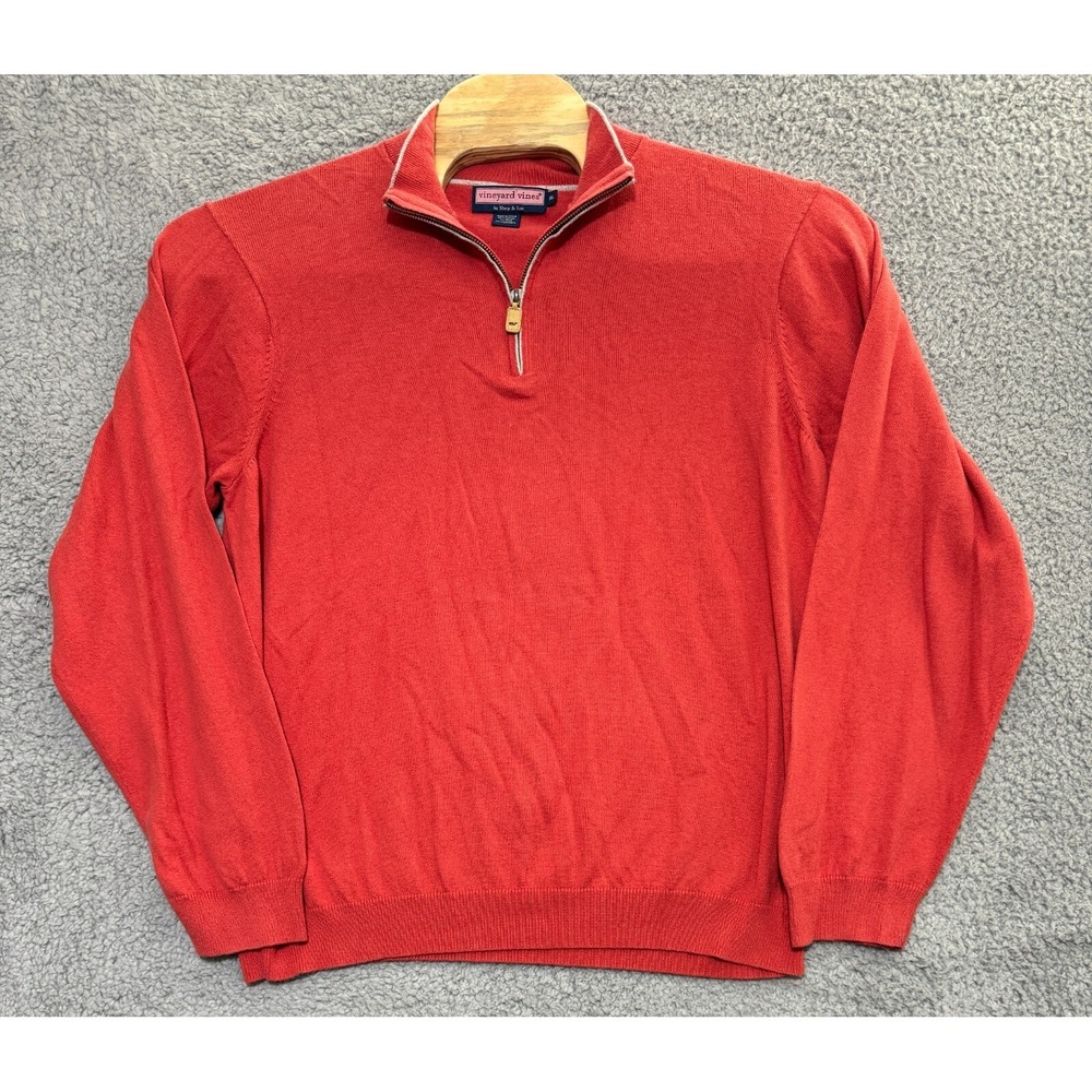 Vineyard Vines Shep & Ian 1/4 Zip pullover Sweater Wool Cotton Cashmere Mens XL